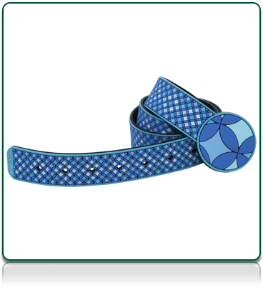 YOSIFA-PENINA Glass Belt-Blue