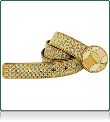 YOSIFA-PENINA Glass Belt. Yellow.
