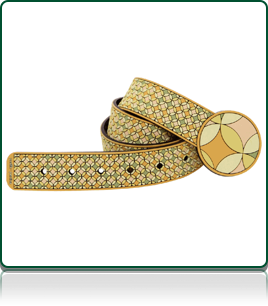 YOSIFA-PENINA Glass Belt. Yellow.